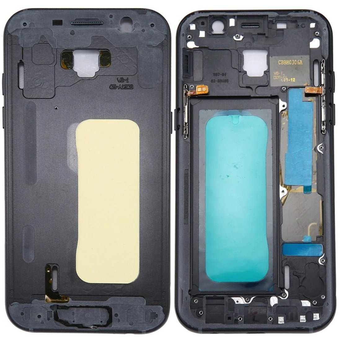 Galaxy A5 (2017) A520 Black Middle Frame Bezel Replacement