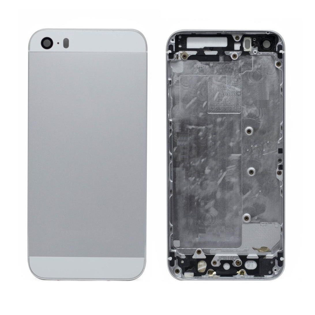 Back Housing Cover with SIM Card Tray & Side Keys & Camera Lens for iPhone 5s (Silver)