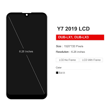 Good Quality Replacement LCD Screen Display For Huawei Y7 (2019) Black