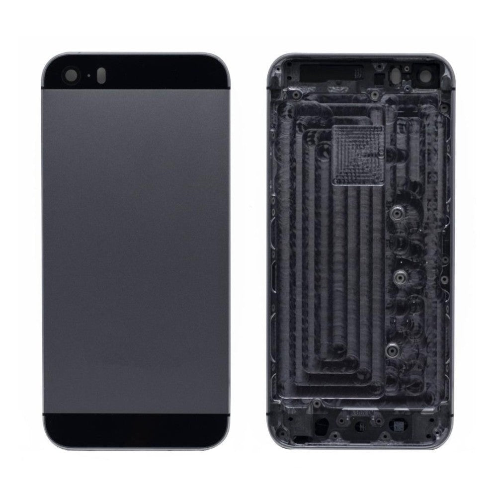 Back Housing Cover with SIM Card Tray & Side Keys & Camera Lens for iPhone 5s (Black)