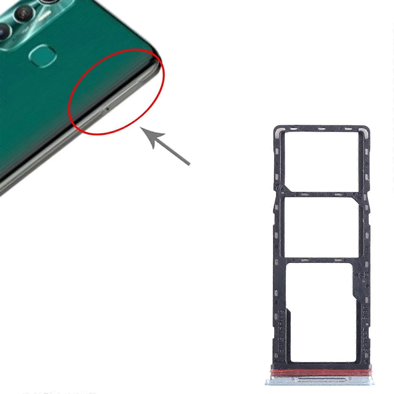 Infinix Hot 11 X662 SIM Card Tray + SIM Card Tray + Micro SD