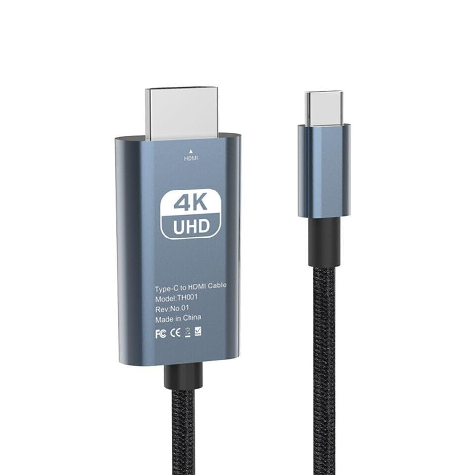 USB C to HDMI Cable Adapter High Resolution 4K at 60Hz HDMI Output Converter for USB Type-C Devices