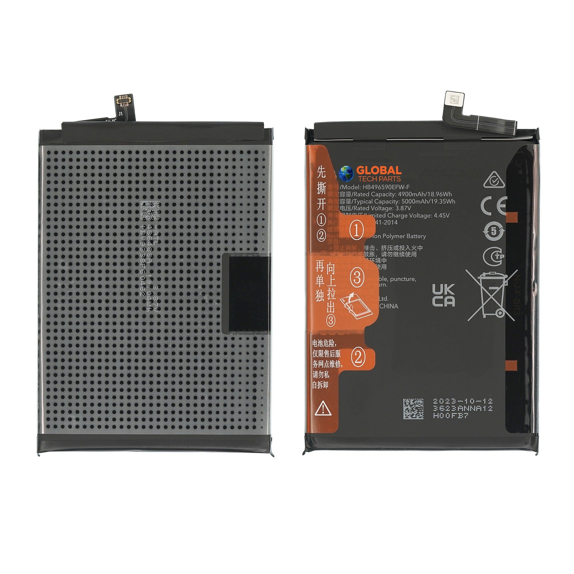 Replacement Battery for Honor X6 (WOD-LX1) HB496590EFW, 5000mAh Lithium-Polymer High Capacity Internal Battery