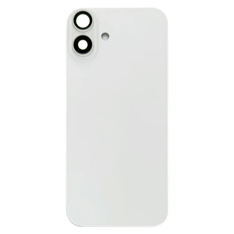 Battery Back Cover with Camera Lens Frame for iPhone 16, Replacement Rear Glass Panel