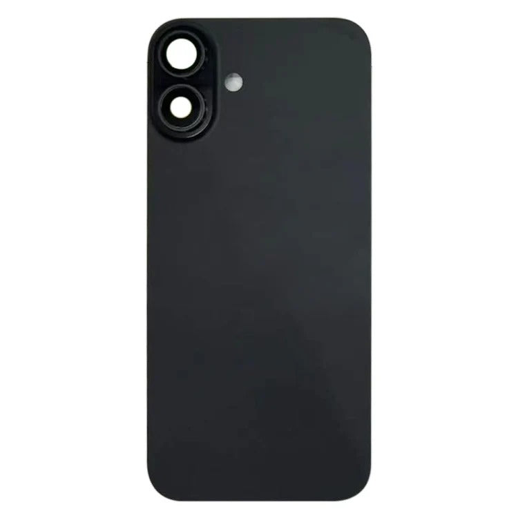 Battery Back Cover with Camera Lens Frame for iPhone 16, Replacement Rear Glass Panel