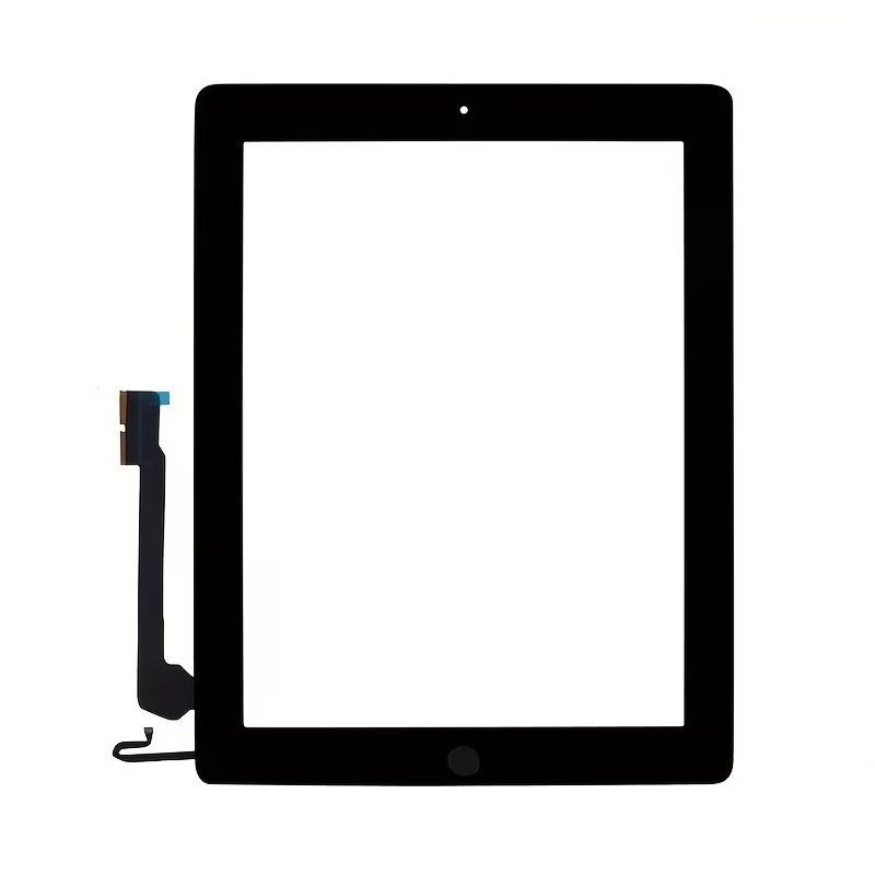 Touch Screen Digitizer Replacement compatible with Apple iPad 4, A1458, A1459, A1460, Black and White
