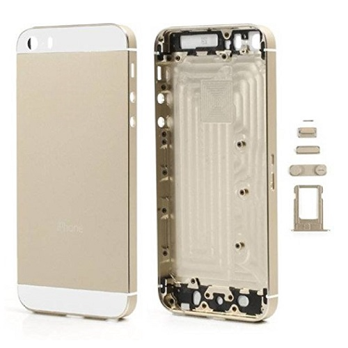 Back Housing Cover with SIM Card Tray & Side Keys & Camera Lens for iPhone 5s (Gold)