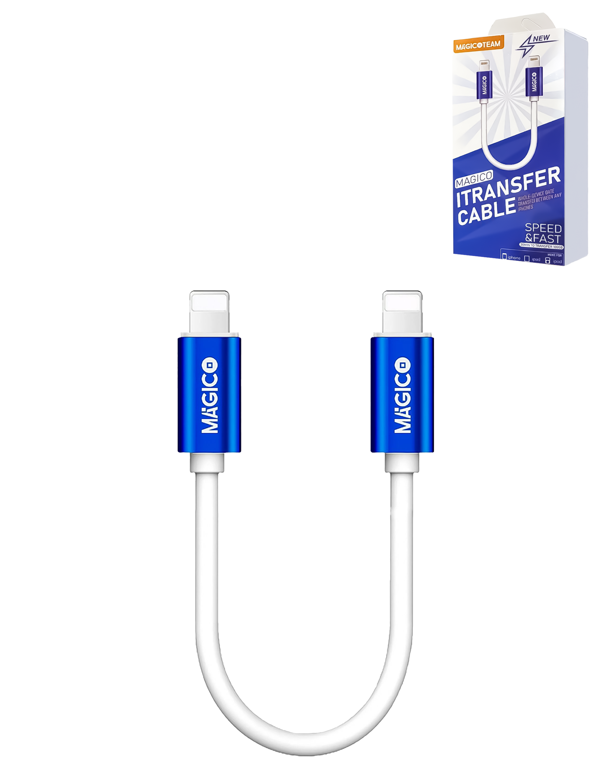 MAGICO iTransfer OTG Cable Data Picture File Transfer Easy Copy Cable for Phone 8-12 Pro
