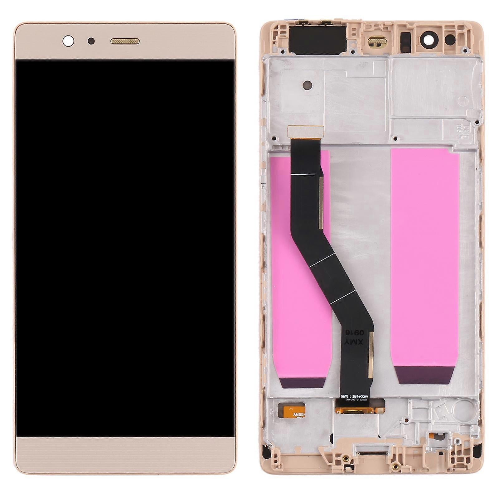 OLED LCD Screen for Huawei P9 Plus Digitizer Full Assembly with Frame(White)