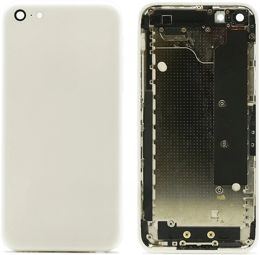 Back Housing Cover with SIM Card Tray & Side Keys & Camera Lens for iPhone 5c (White)