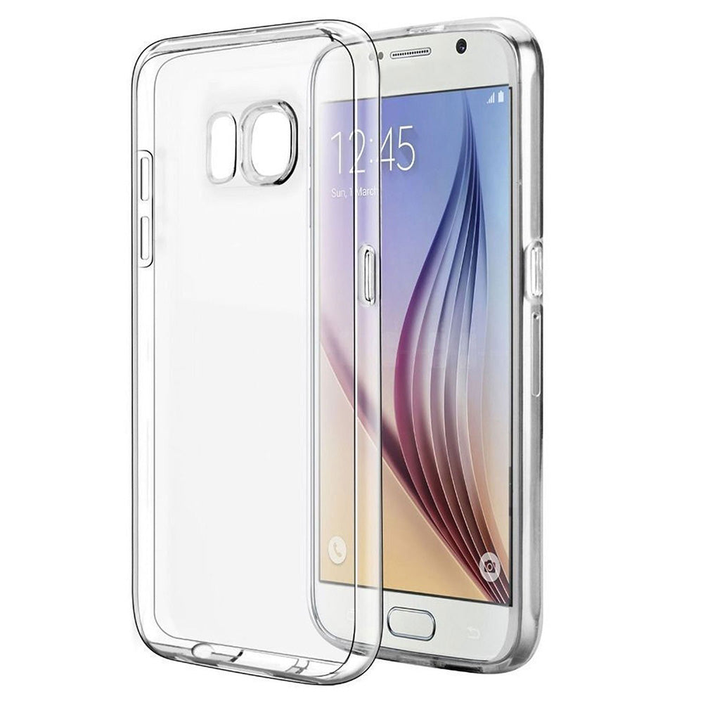 Clear Case for Samsung Galaxy S Series, Crystal Transparent Shock-Absorbent Protective Cover with Reinforced Corners
