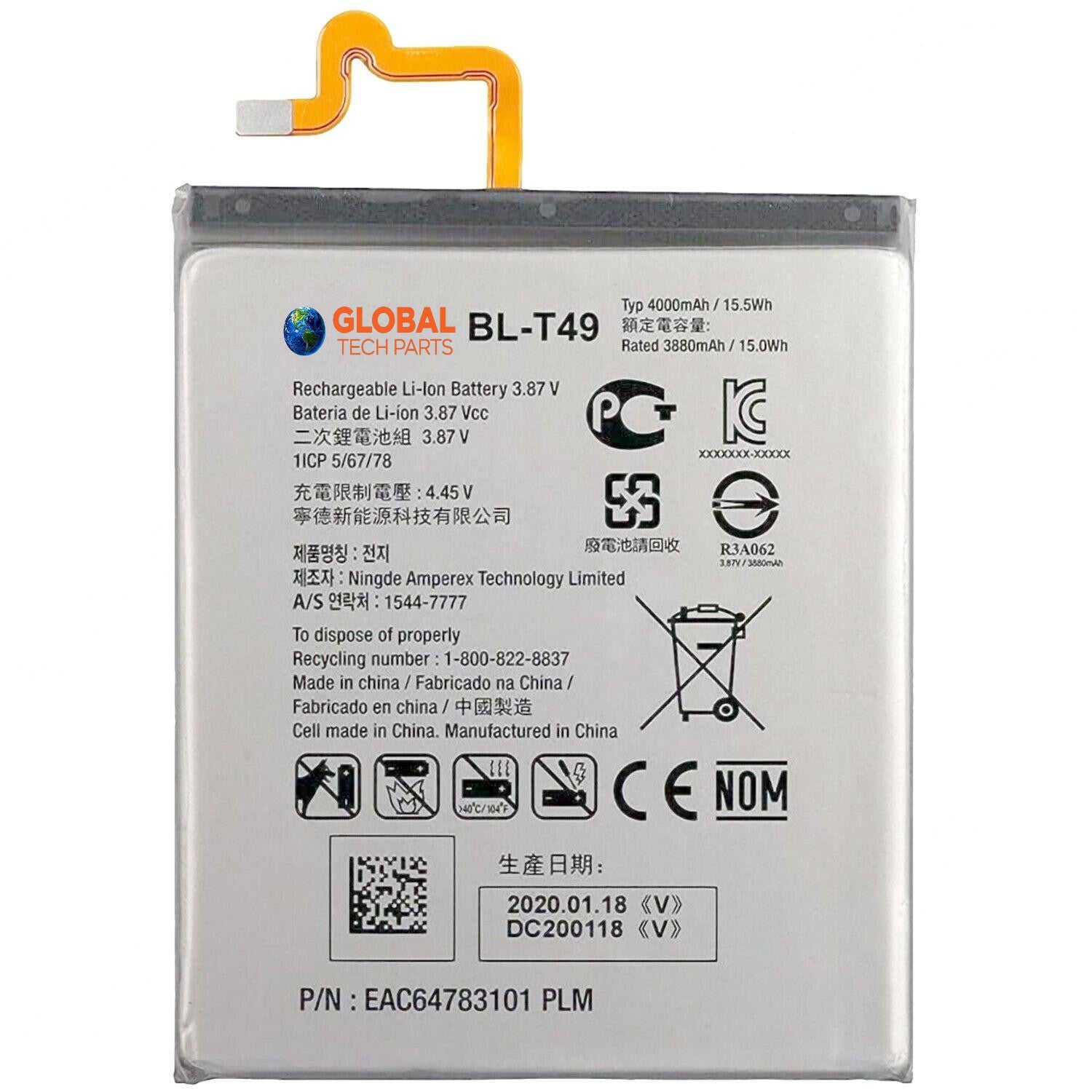 Replacement Battery BL-T49 Compatible with LG K51S K510 LM-K410BMW LM-K510BMW with Tools